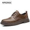 Модные мужские туфли NPEZKGC большого размера 38-47 из итальянской кожи, роскошные мужские мокасины из натуральной кожи, официальные мокасины для мужчин