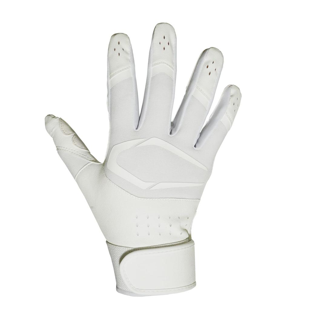 CUTTERS Prime Hero Solid Batting Size White 3.0 Gloves, B353S, Ambidextrous, Baseball/Softball, M,