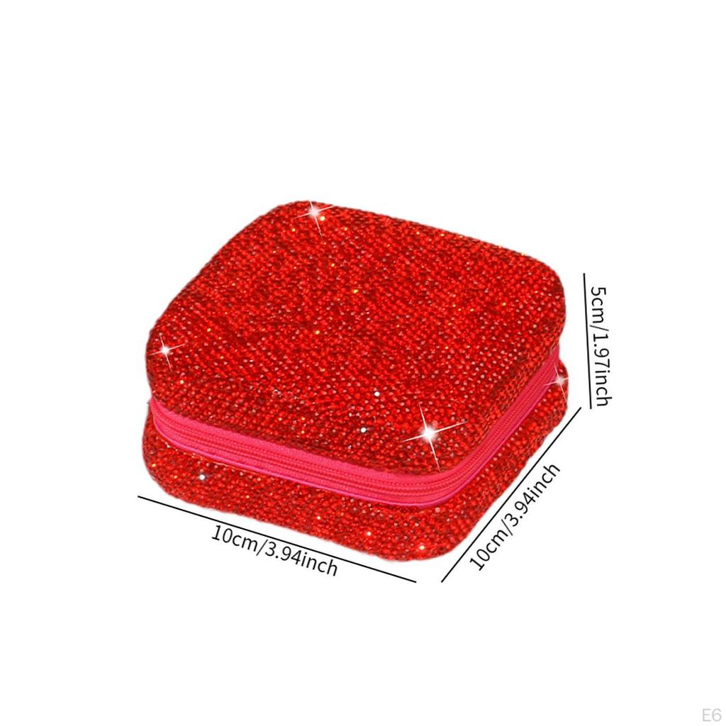 Стразы Шкатулка для украшений Декор для ювелирных изделий Шкатулка для ожерелий Серьги Органайзер для