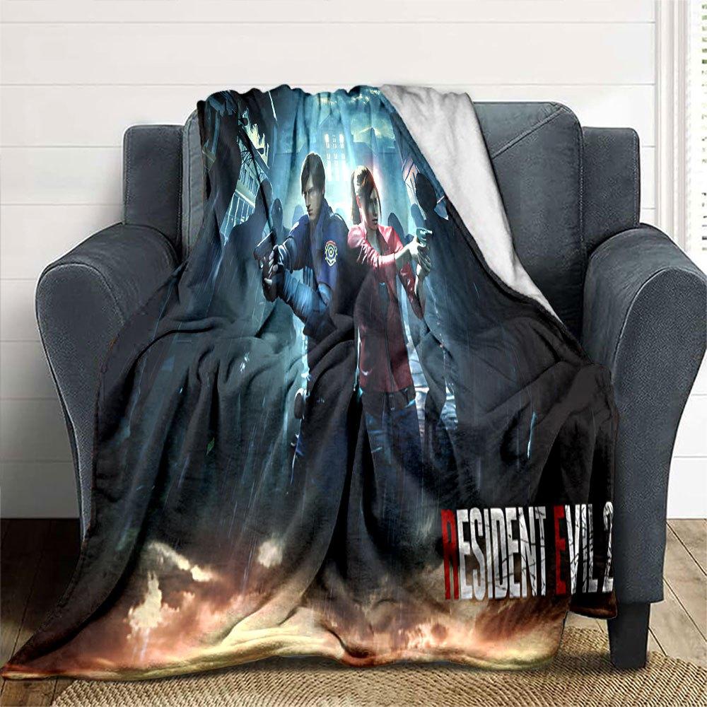1 шт. Resident Evil 2 Плед Мягкий Теплый Плед для Дома, Офиса, Путешествий Все Сезоны Уютное Постельное Белье Подарок, Уютный Офисный Аксессуар
