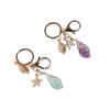 Bohemian Style Luminous Conch Keychain Backpack Decor Starfish Shell Keyring  Summer