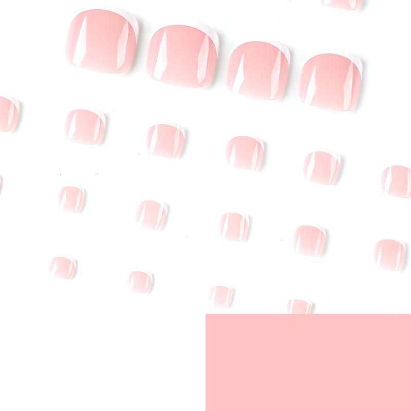 24 шт./компл., быстрые ногти, простые белые ногти на ногах, накладные наклейки Nials, носимые водонепроницаемый маникюр, готовые ногти