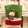 Party Xmas Elk Santa Claus Chair Back Covers Chair Cover Christmas Decoration New Year Decor