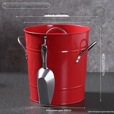 Мини-ведерко для льда металлическое с крышкой и щипцами (2-Pack)