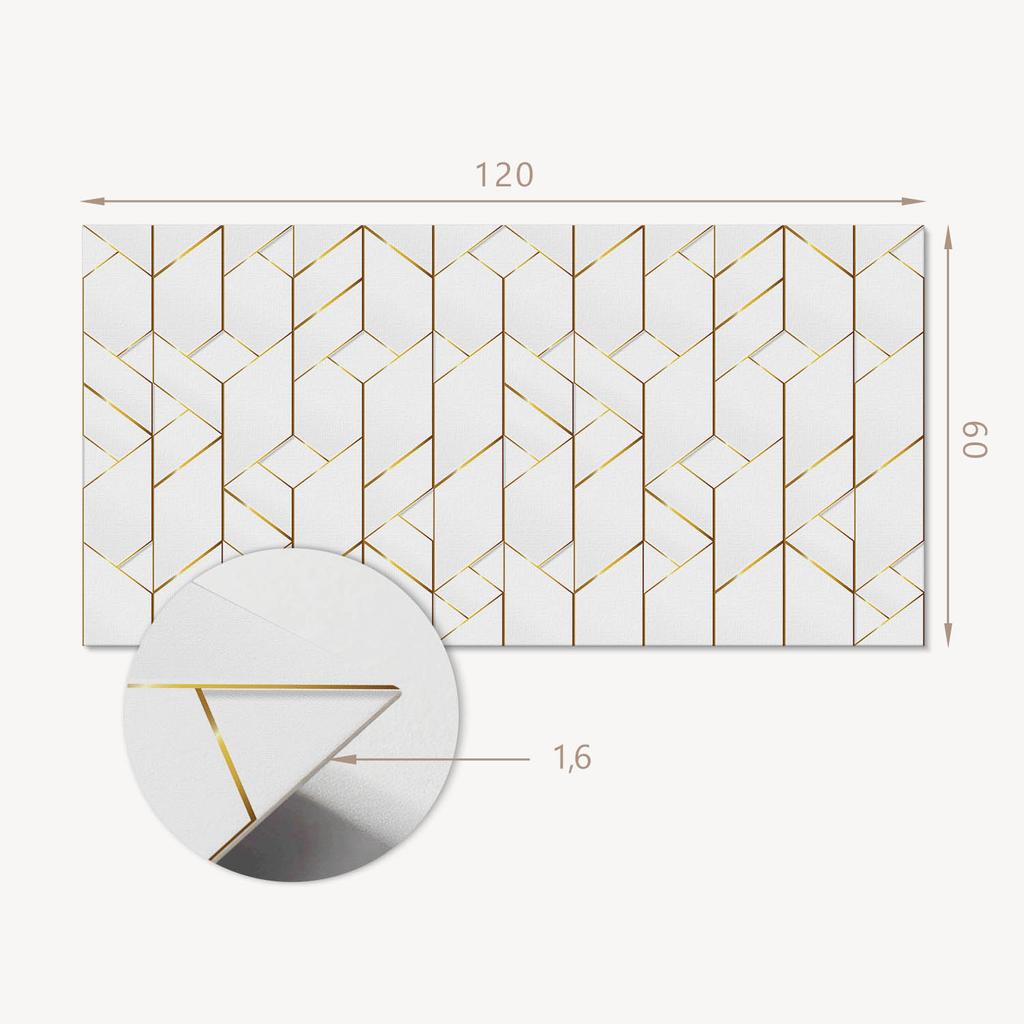 Panel Dekoracyjny Winylowy Samoprzylepny Z Nadrukiem 120X60 Cm Geometryczny Wzór Linii