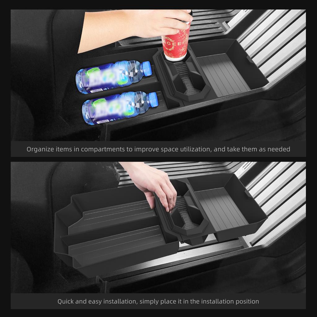 Center Console Lower Storage Box for Tesla Cybertruck 2025 2025 Car Accessories Drinks Holder Tray Organizer Tidying