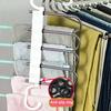 Multi-layer Trouser Rack Storage Holder Anti-Slip Foldable Design Versatile Stainless Steel Anti-Slip Clothes Hanger Scarf Holder