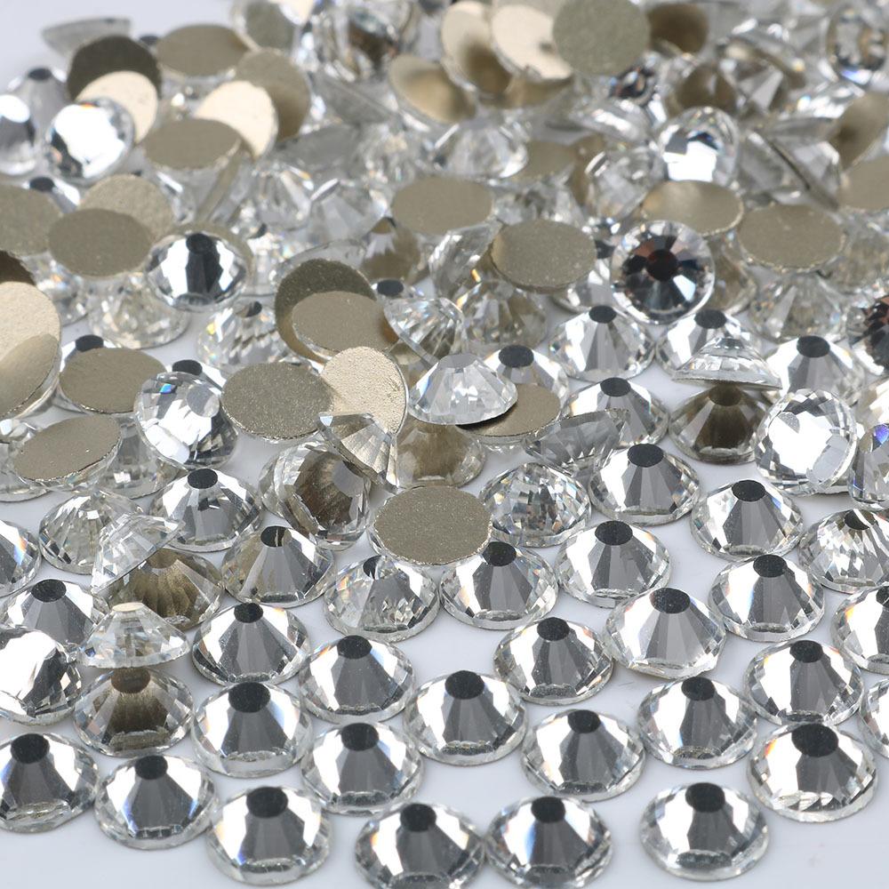 Белое АБ-кристаллическое стеклянное алмазное сверло с плоским дном, цветные круглые аксессуары для самодельных украшений, сверло для ногтей в чехлах для мобильных телефонов.