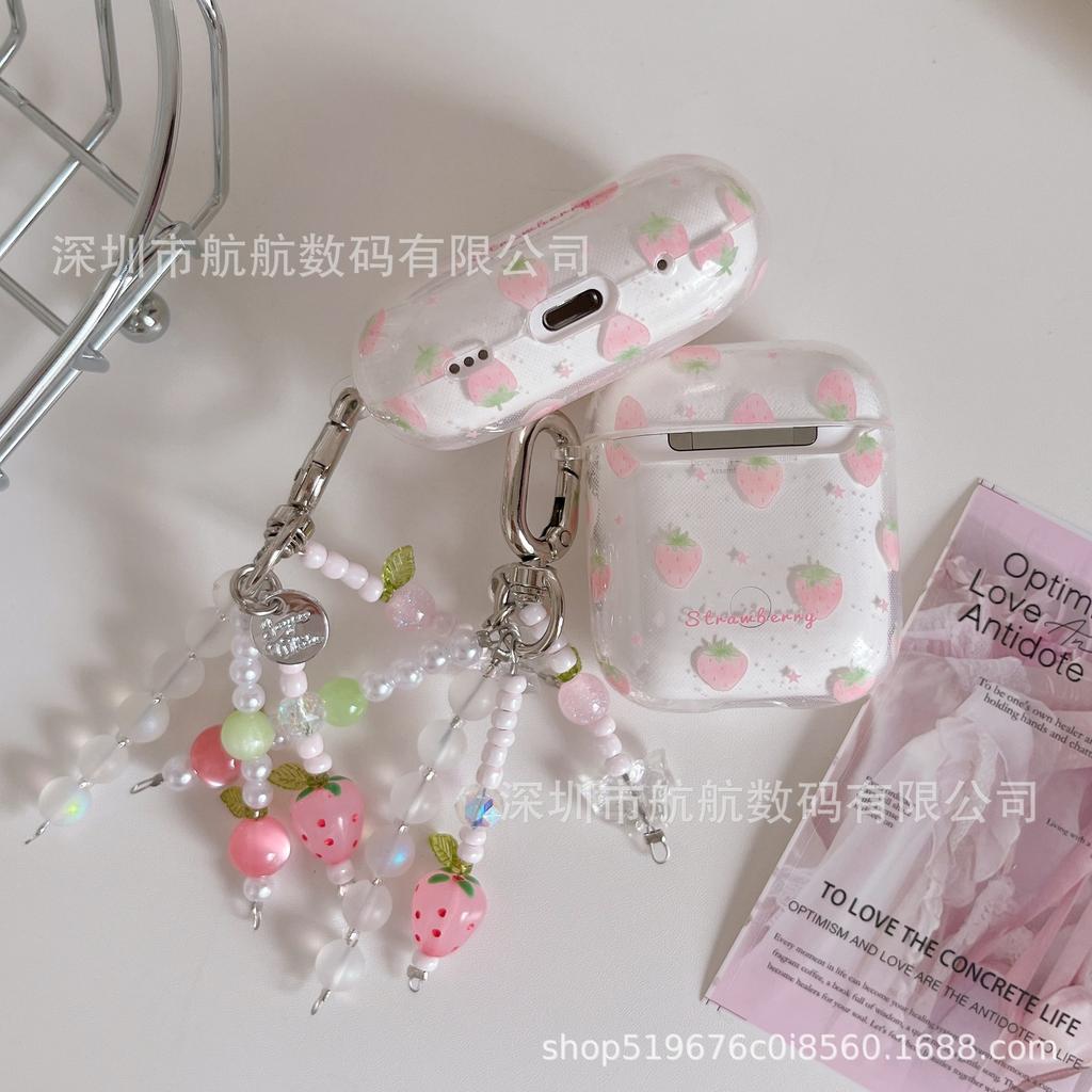 Цвет дофамина клубника Защитный чехол для AirPods pro1 Чехол для наушников Apple AirPods 1 1-го поколения 1-го поколения pro1