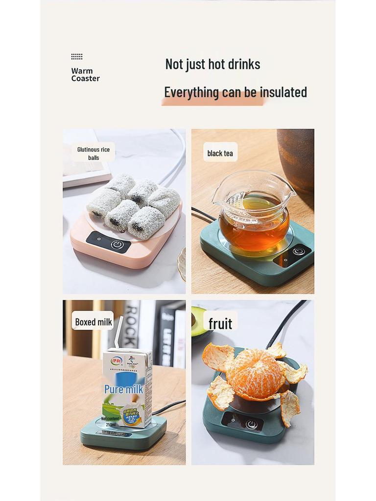 Умная подставка с подогревом 55°: Подогреватель чашек с постоянной температурой для горячих напитков