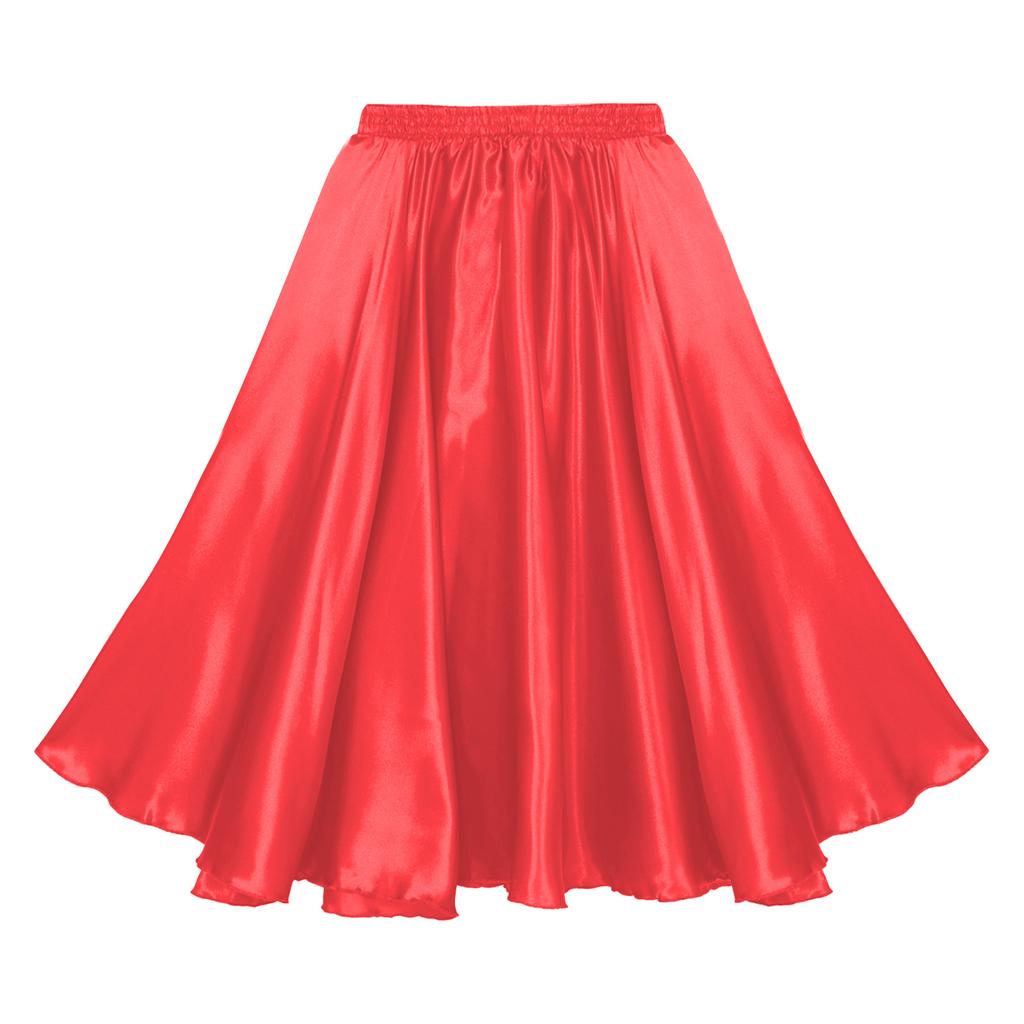 Юбка для бальных танцев для девочек, длинная, круглая, юбка для испанского фламенко, одежда для латиноамериканских танцев «ча-ча», длинная юбка-макси