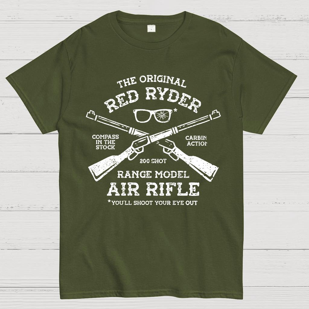 Red Ryder Винтовка Пневматическая Унисекс 100% Хлопок Летняя Повседневная Прохладная Свободная Футболка