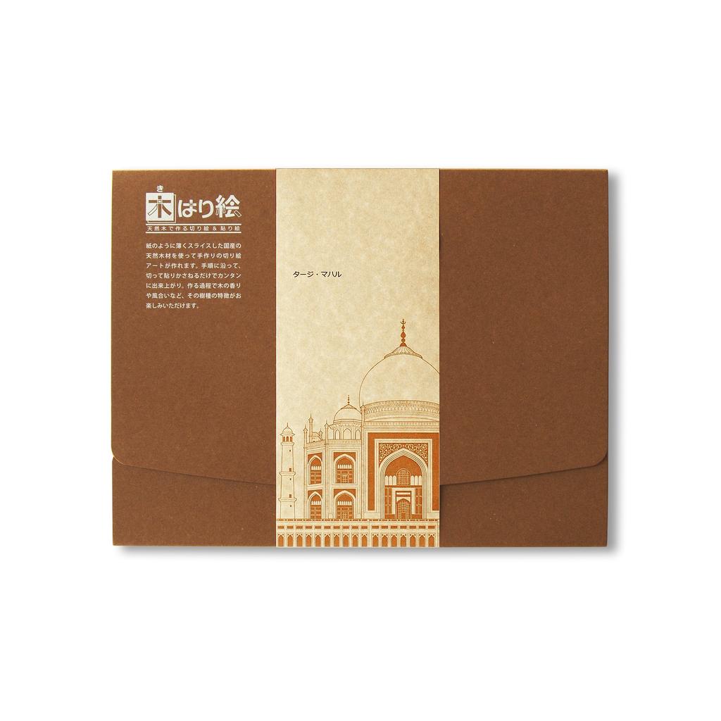KINOWA Деревянный постер Оригинальный набор ручной работы Объект всемирного наследия Сделано в Японии "Тадж-Махал"