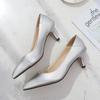 High Heels Women Pumps Elegant Office Lady Shoes Brand Woman Party Shoes Pointed Toe Middle Heels 5cm Plus Size 42 D131