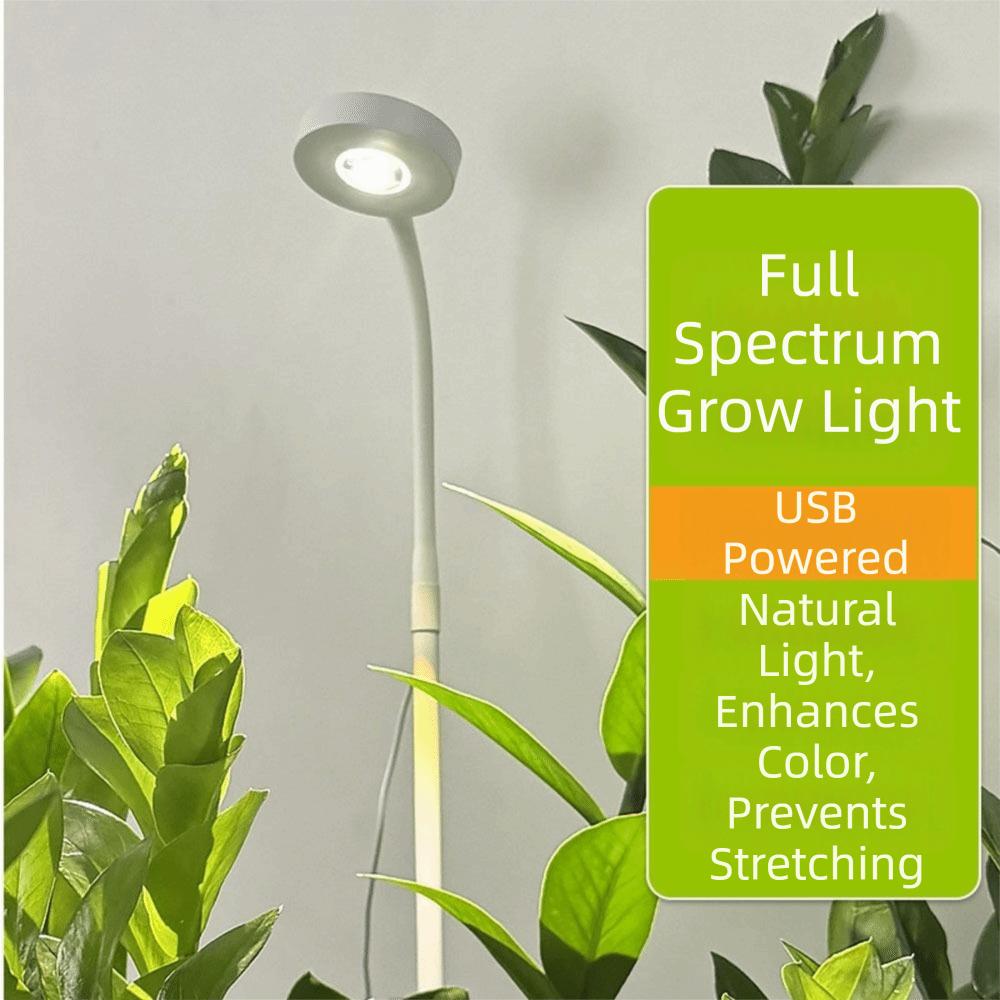 Height Adjustable LED Plant Growth Light 45/65/80cm USB Night Light Full Spectrum Light Succulents