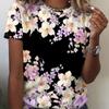 Fashion Tops For Woman Tees 2024 Summer Women Shirt 3D Floral Print Short Sleeve Female T-shirts Plus Sized Women's Y2k Clothing