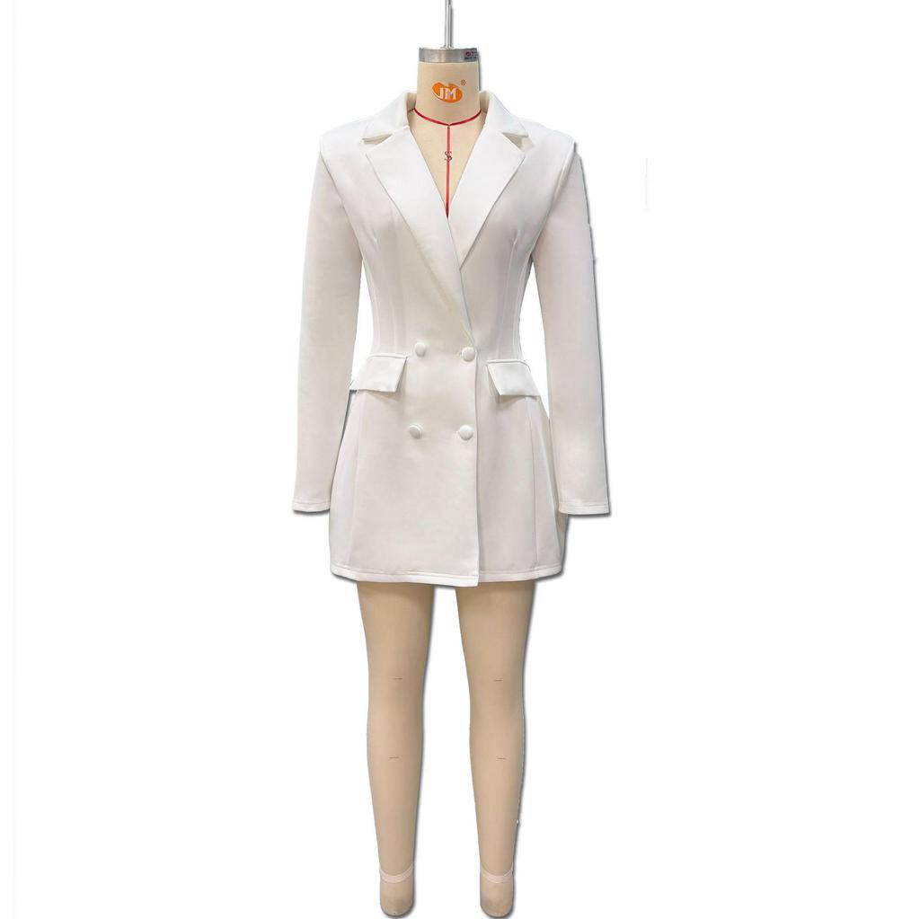 2025 Осень Сексуальное платье с глубоким V-образным вырезом и длинным рукавом в европейском и американском стиле, облегающее, повседневное