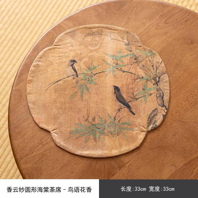 Винтажный сухой чайный коврик, настольный коврик в китайском стиле дзен, хлопковая и льняная ткань ручной работы, художественный коврик для горшка, коврик для чашки, скатерть для чайного стола