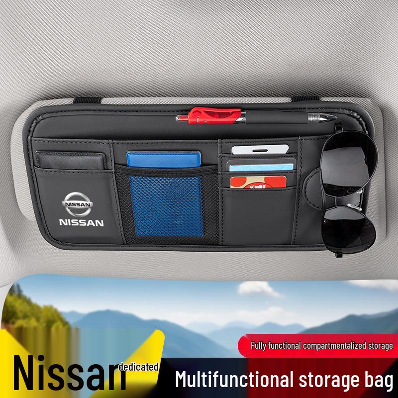Солнцезащитный козырек Nissan с держателем для очков и карт для Qashqai, X-Trail, Teana, Tiida, Livina
