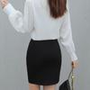 Униформа Юбки Черная Униформа Облегающие Юбки для Женщин Карманная Сумка Хип-Юбка Короткая Юбка