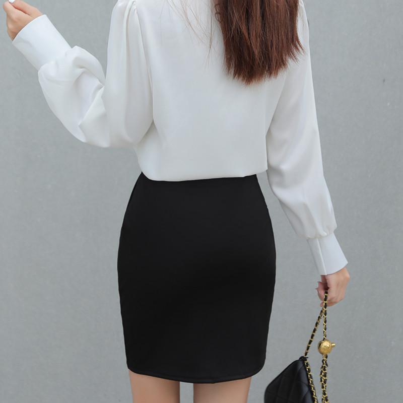 Униформа Юбки Черная Униформа Облегающие Юбки для Женщин Карманная Сумка Хип-Юбка Короткая Юбка