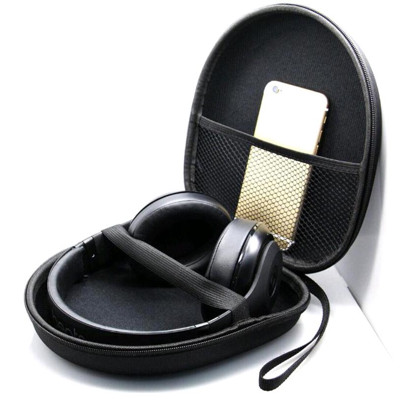 Black Hard Shell Carry Headphone Headset Earphone Case Bag Collector Pouch Box