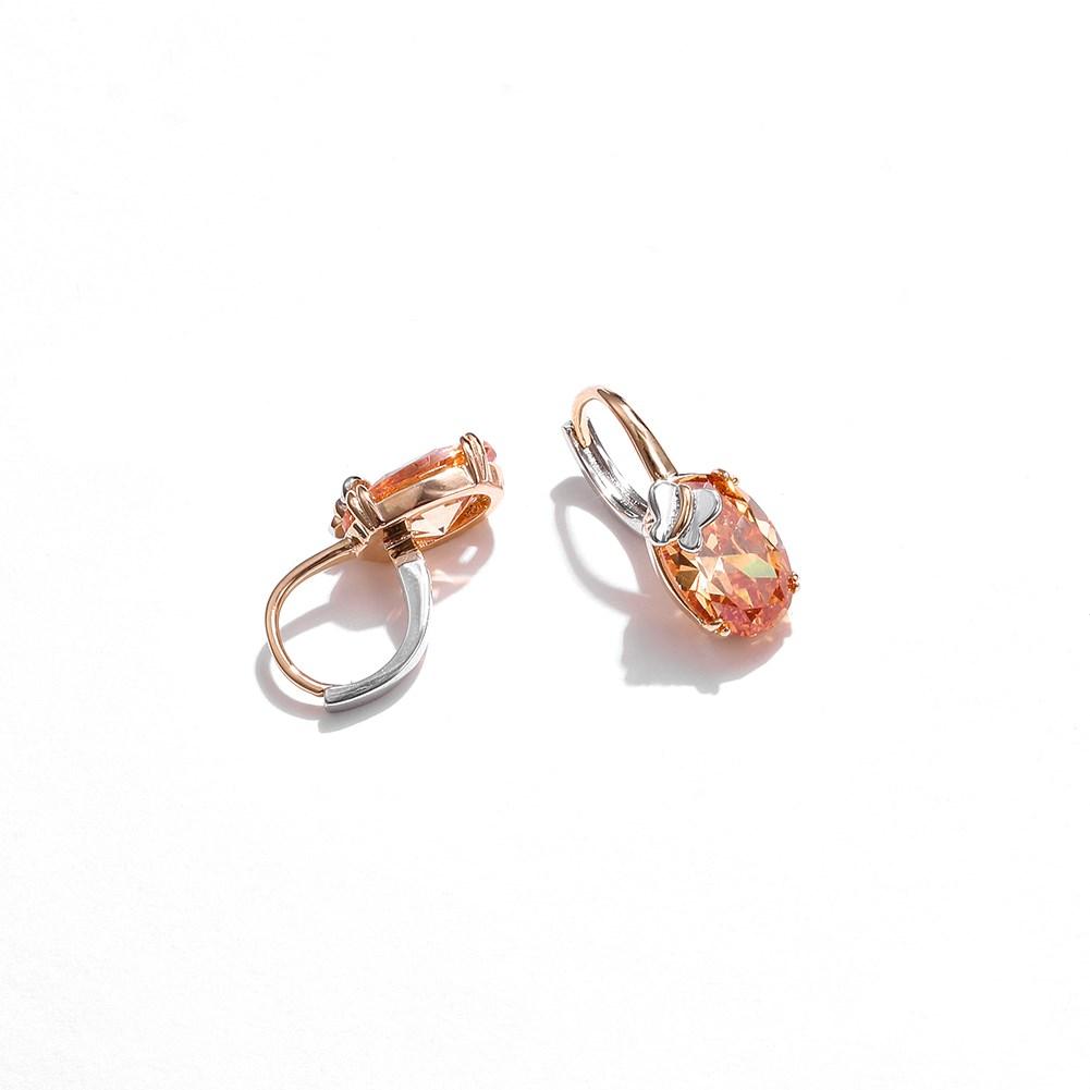 Valentines Day Gift Crystal Big Stone Drop Earrings Fashion Elegant Party Jewelry