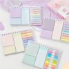 1PC Premium Note Paper and Soft Roll Notebook Set - Reusable Adhesive Label Small Hard Cover Notepad