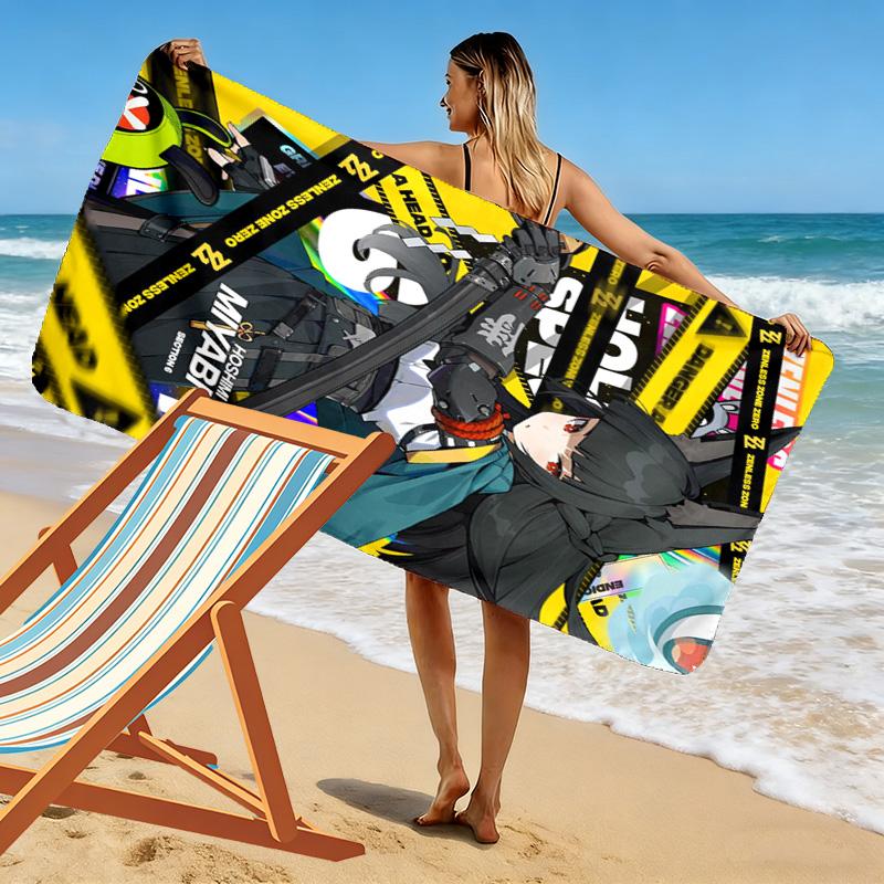 Zero Zone Zero theme 2D Flat Print Beach Towel, Large Soft Quick Dry Towel for Beach Camping SwimmingXSTJ0915425