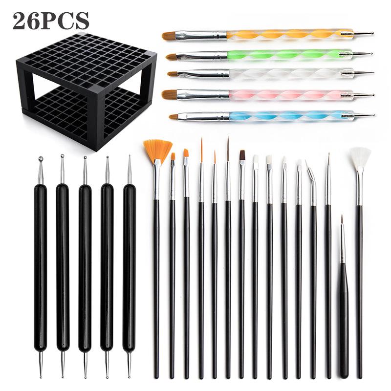 Mandala Dotting Tools: 26-Piece Set with Painting Templates, Dotting Pens, Ball Stylus, Rubbing Sticks & Creative Embellishments.