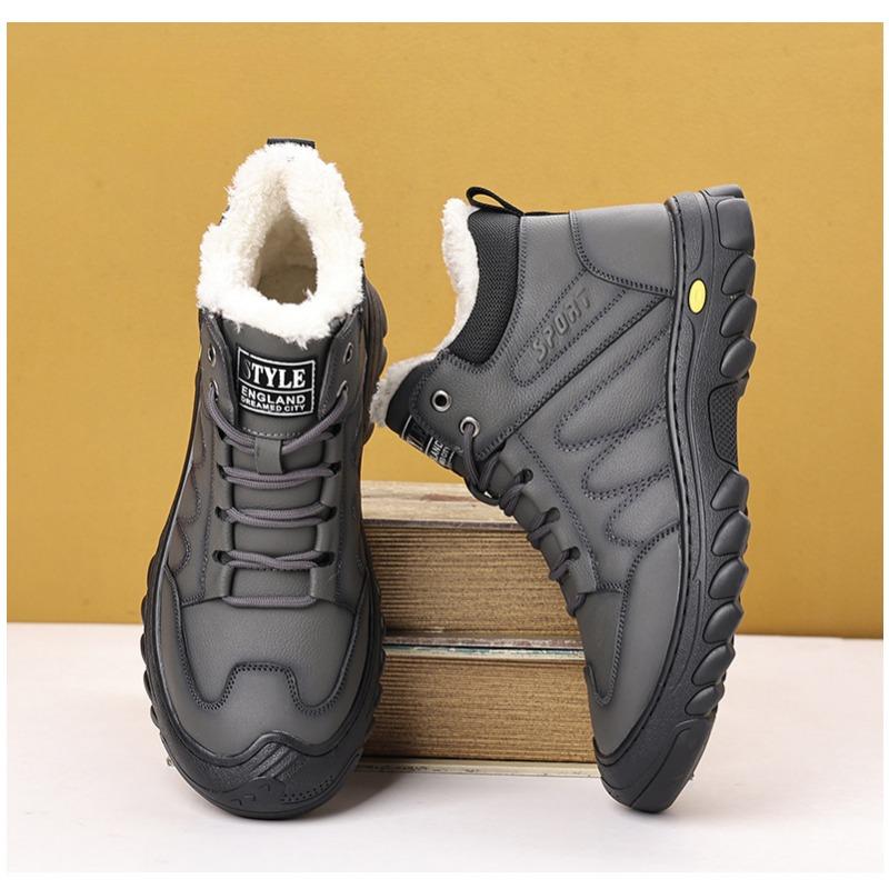 Модные зимние мужские ботинки из коровьей кожи и хлопка, новые дизайнерские повседневные теплые мужские зимние ботинки с мягкой подошвой, модные повседневные мужские ботильоны