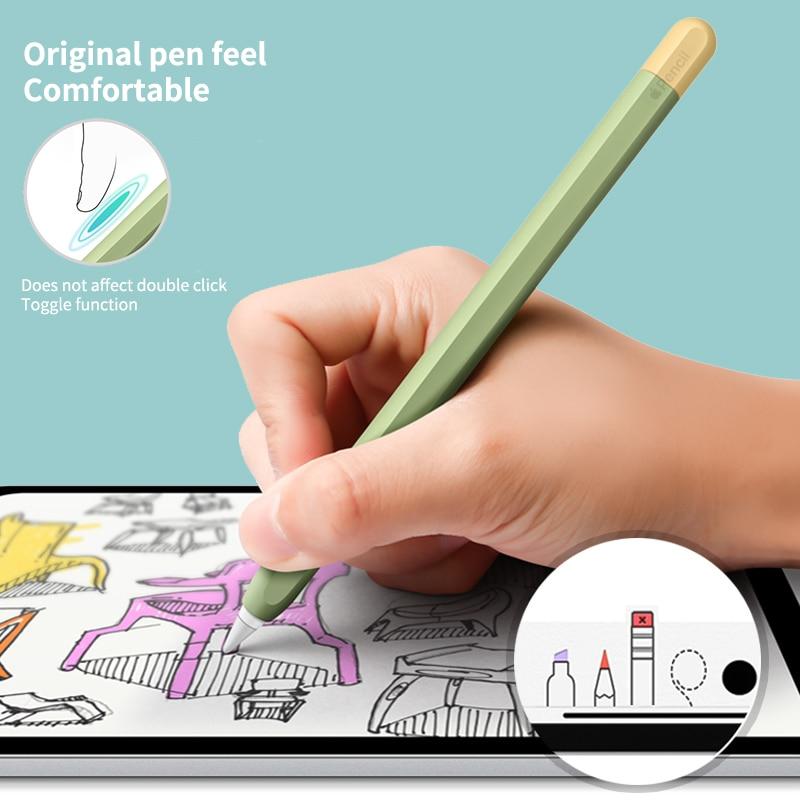 Подходит для Apple Pencil1/2, защитный чехол, мягкий силиконовый держатель для ручек, чехол для стилуса, аксессуары для карандашей для iPad первого поколения
