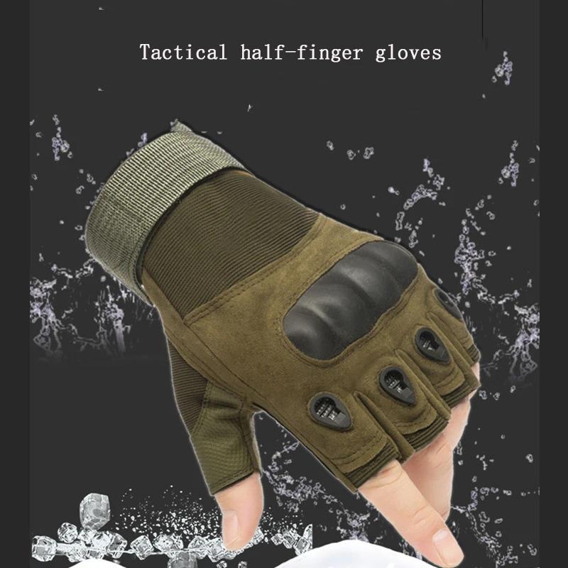 Tactical Gloves Half Finger Paintball Gym Sports Hunting Anti-Skid Men Bicycle Full Finger Gloves Protective Gear
