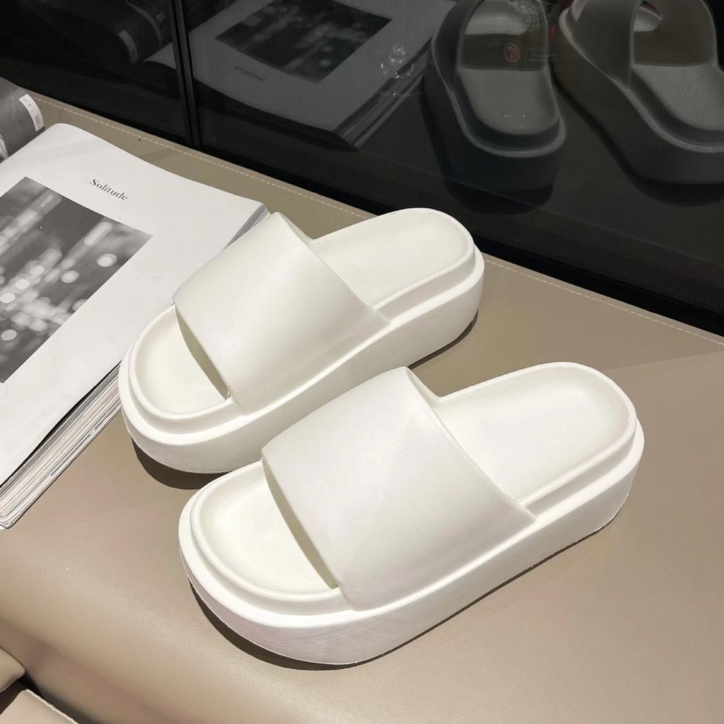 Новые женские тапочки из ЭВА на толстой подошве 6 см, модные домашние тапочки на платформе, летняя верхняя одежда, нескользящие женские тапочки на возвышении