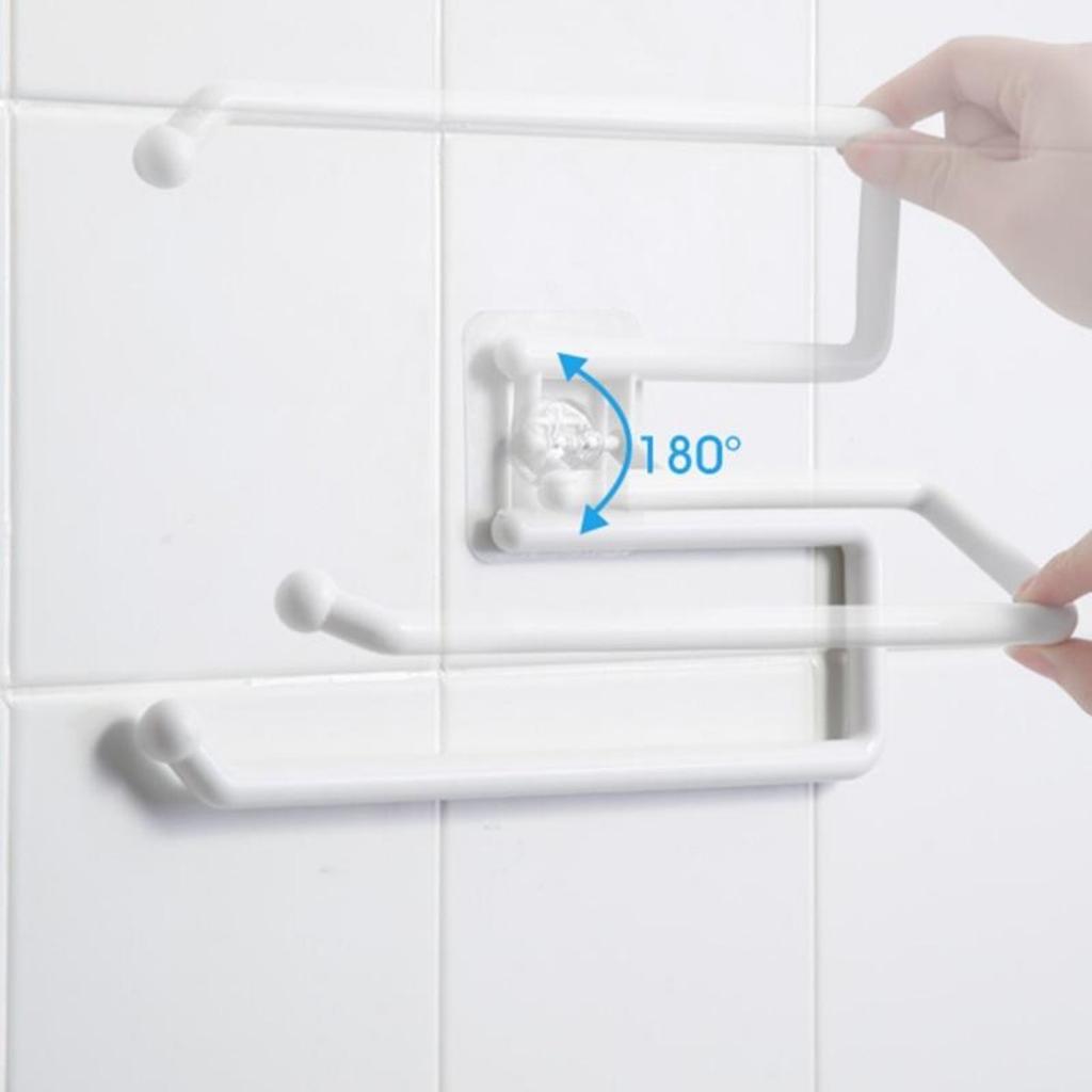 Kitchen Paper Roll Holder Towel Hanger Rack Bar Cabinet Rag Hanging Holder Bathroom Organizer Shelf Toilet Paper Holders