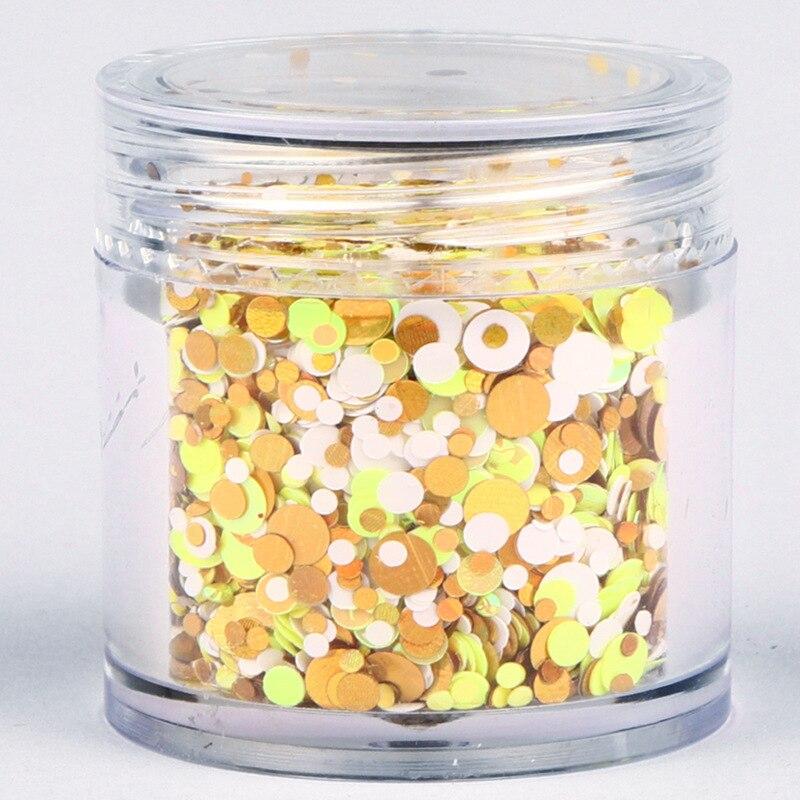 1 Box Mixed Size Colorful Round Nail Sequin Flake Slice Nail Decoration