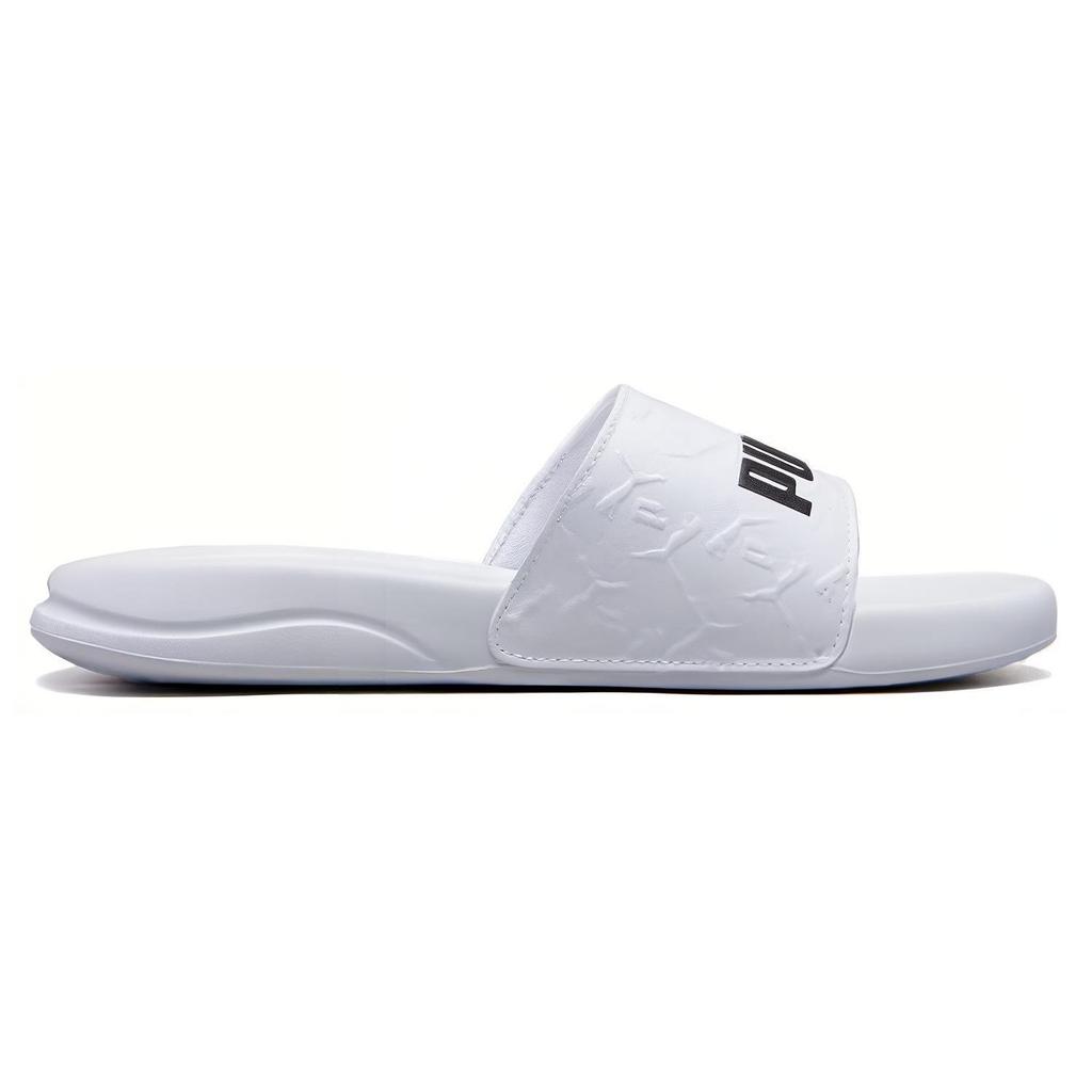 Puma Popcat Series Comfortable Durable Rubber Sole Slide Sandals Unisex Sandals White 395420-02