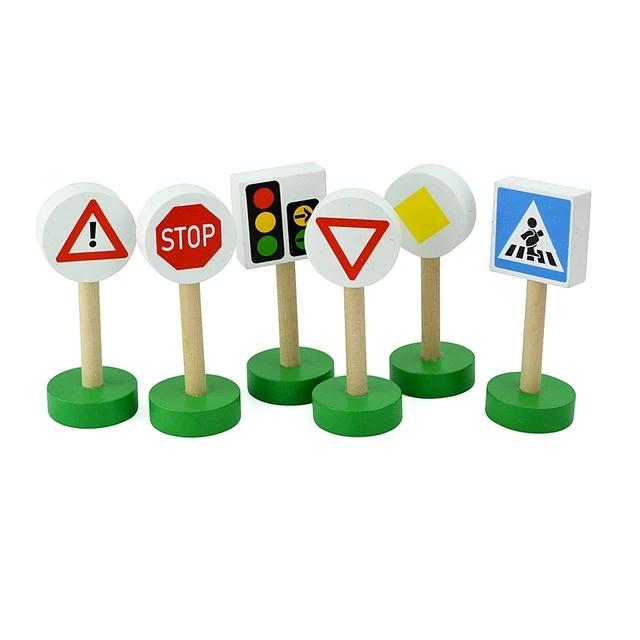 Wooden Railway connect Fixer Train Track Accessories Connector Tracffic Light Toys Holder Fit Brio Wooden Track Toys Educational