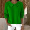 Women's Fashionable Long-sleeved Solid-color Pullover Knitted Sweater Top