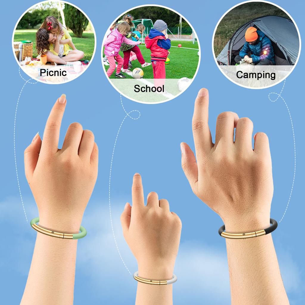 Браслеты от комаров Эфирные масла Водонепроницаемые уличные браслеты без ДЭТА