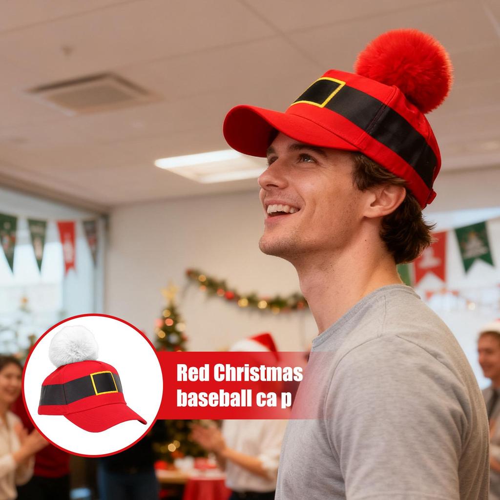 Красные праздничные бейсболки Санты Рождественская кепка тракера для мужчин женщин взрослых для него для нее друзей семьи