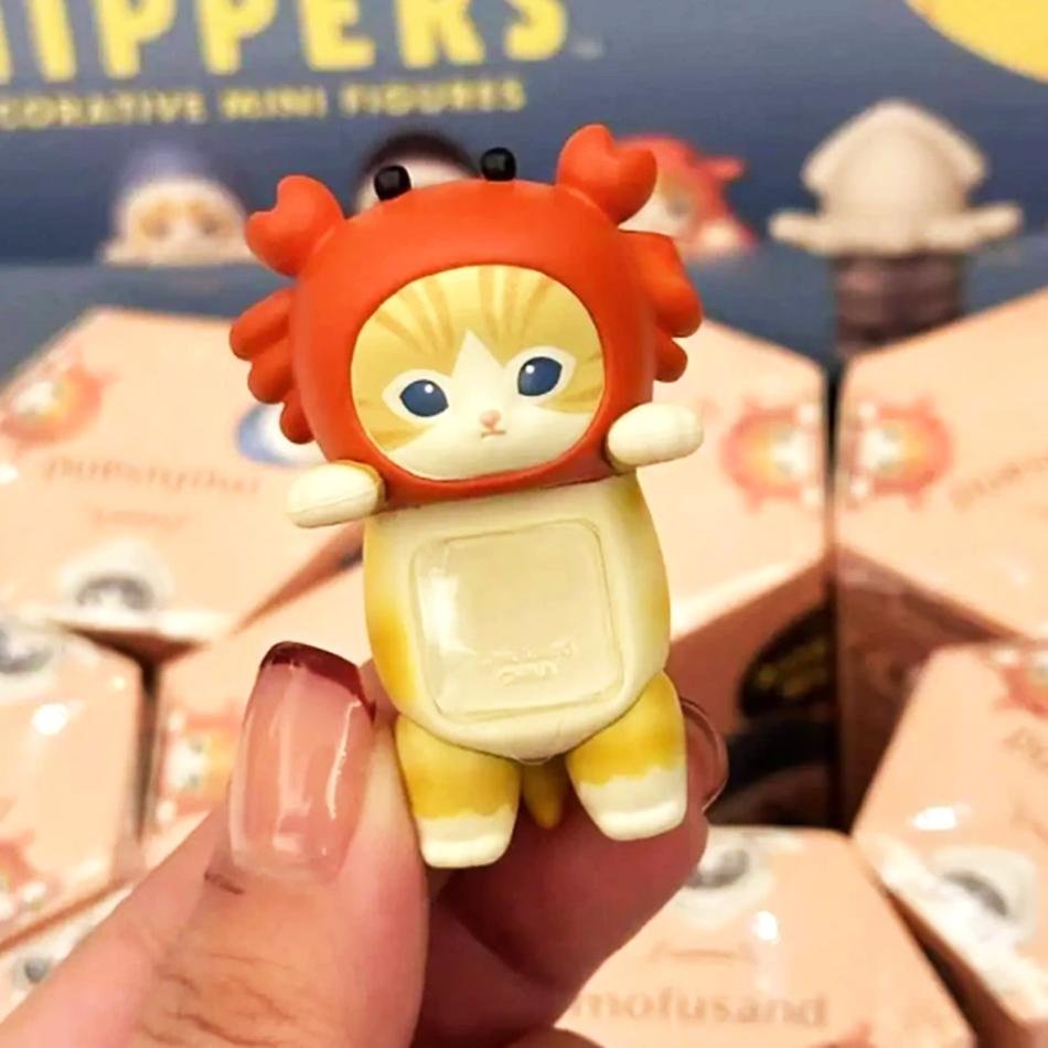 Новая Слепая Коробка Mofusand Хипперс Мини-фигурка Акула-Кот Фигурка Действия Игрушки Для Фанатов Детей Рождественский Подарок