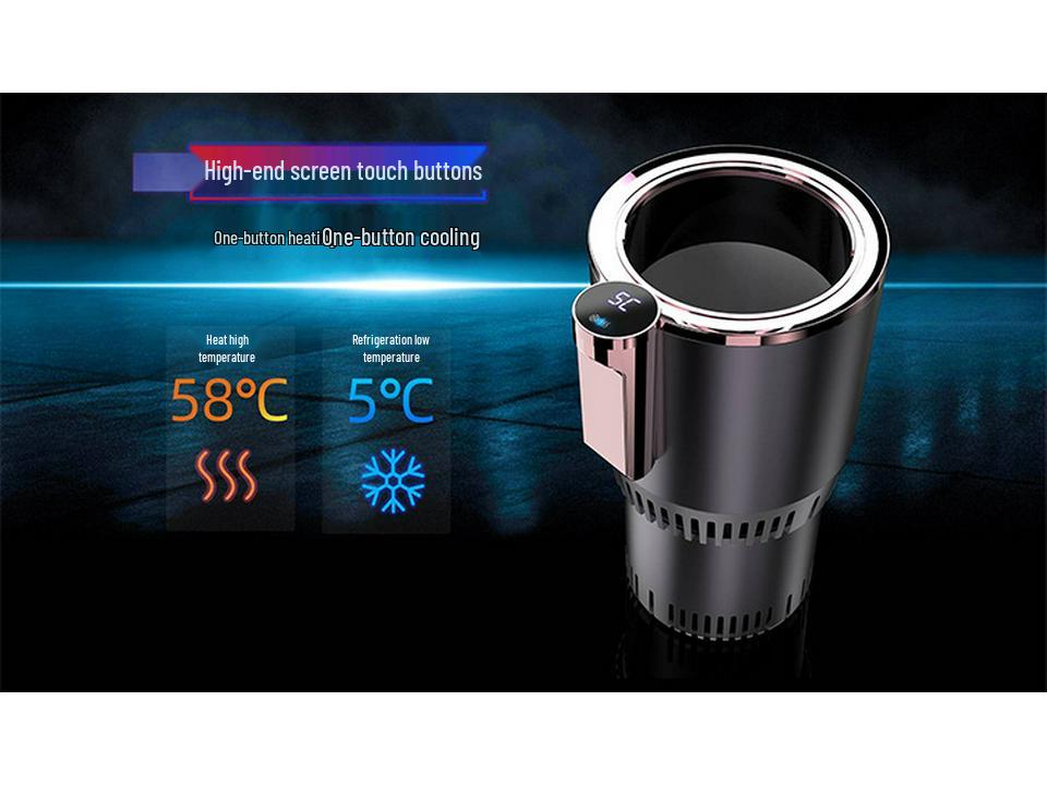 Портативный автомобильный стакан для нагрева и охлаждения: Компактный холодильник для горячих/холодных чашек для дома и автомобиля