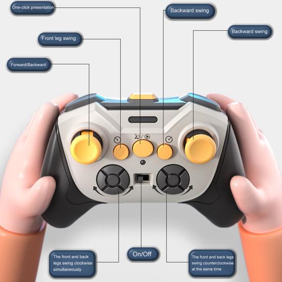 Игрушка-робот-собака с дистанционным управлением и светомузыкой, 8 колес, распознающая жесты, интерактивная механическая собака, обучающая детская электрическая игрушка-робот-робот-робот с дистанционным управлением для щенков