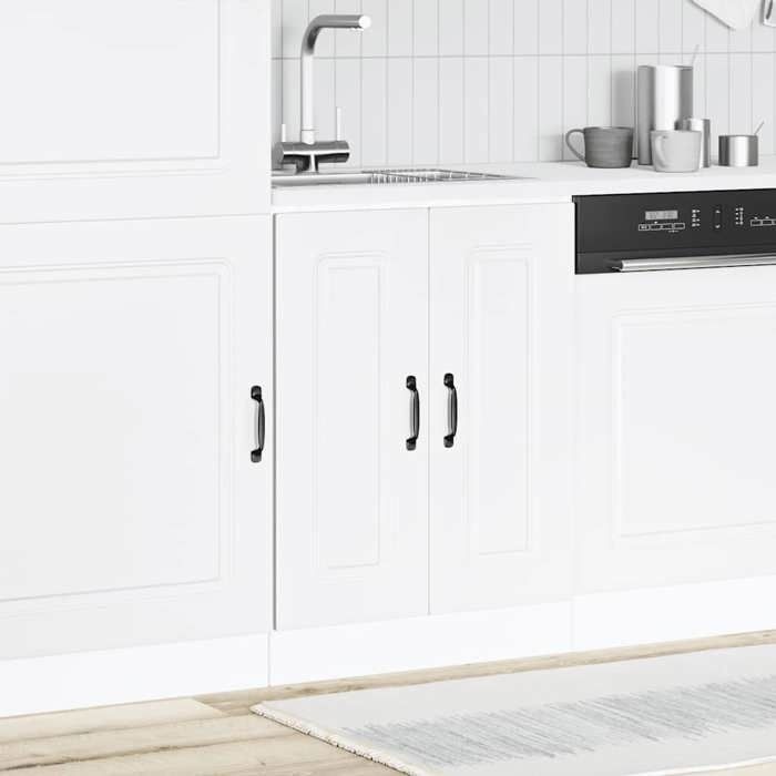 VidaXL Base Cabinet for Sink Kalmar White 60x46x81.5cm Engineered Wood, Kitchen Base Cabinet, Kitchen Base Cabinet 853437