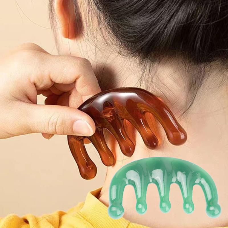 1 Pcs Wide Teeth Massage Comb Face Body Gouache Scraper Scalp Meridian Relax