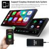 Автомобильная магнитола Hizpo 7 дюймов, одинарный, 1 Din, авторадио, CarPlay, GPS-навигация, выдвижной экран, 1Din, Android 12, мультимедийный плеер, универсальное аудио-видео головное устройство