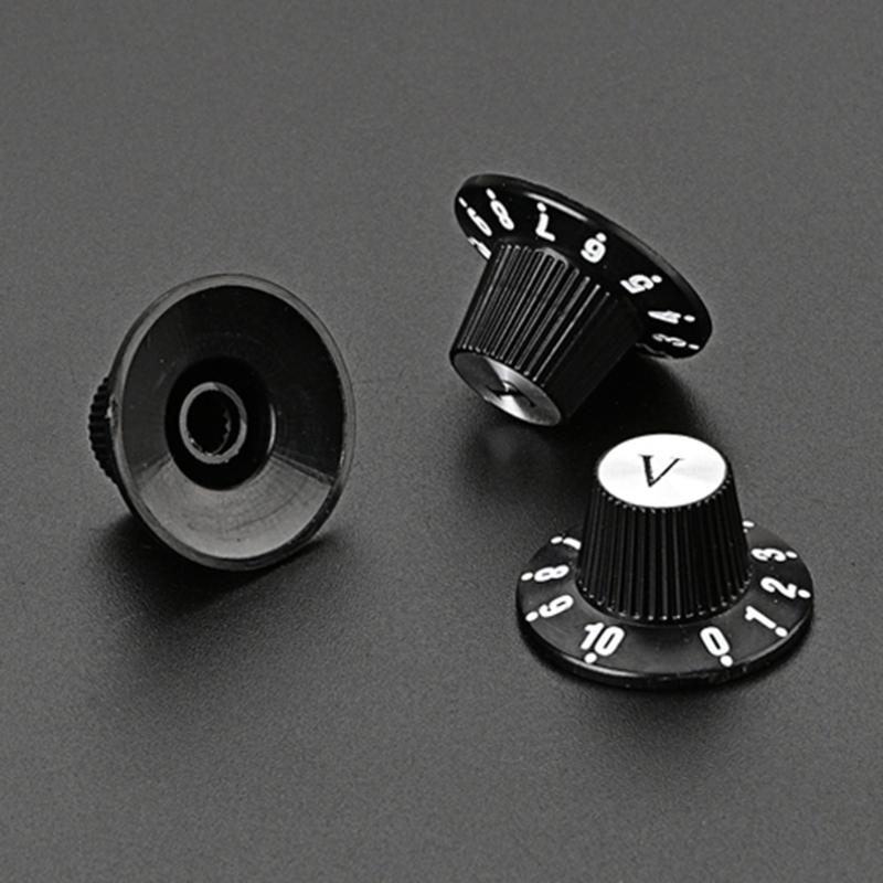 3 шт. Ручки для гитары Янтарные ручки-цилиндры Ручки управления скоростью гитары Ручки управления громкостью и тембром Подходят для вращающегося вала 6 мм/0,24 дюйма