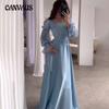 Spring and Autumn Women's Dress Solid Color Long Knee French Fairy Mori Super Fairy Dresses