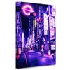 Canvas Print Snow Among the Neon Lights